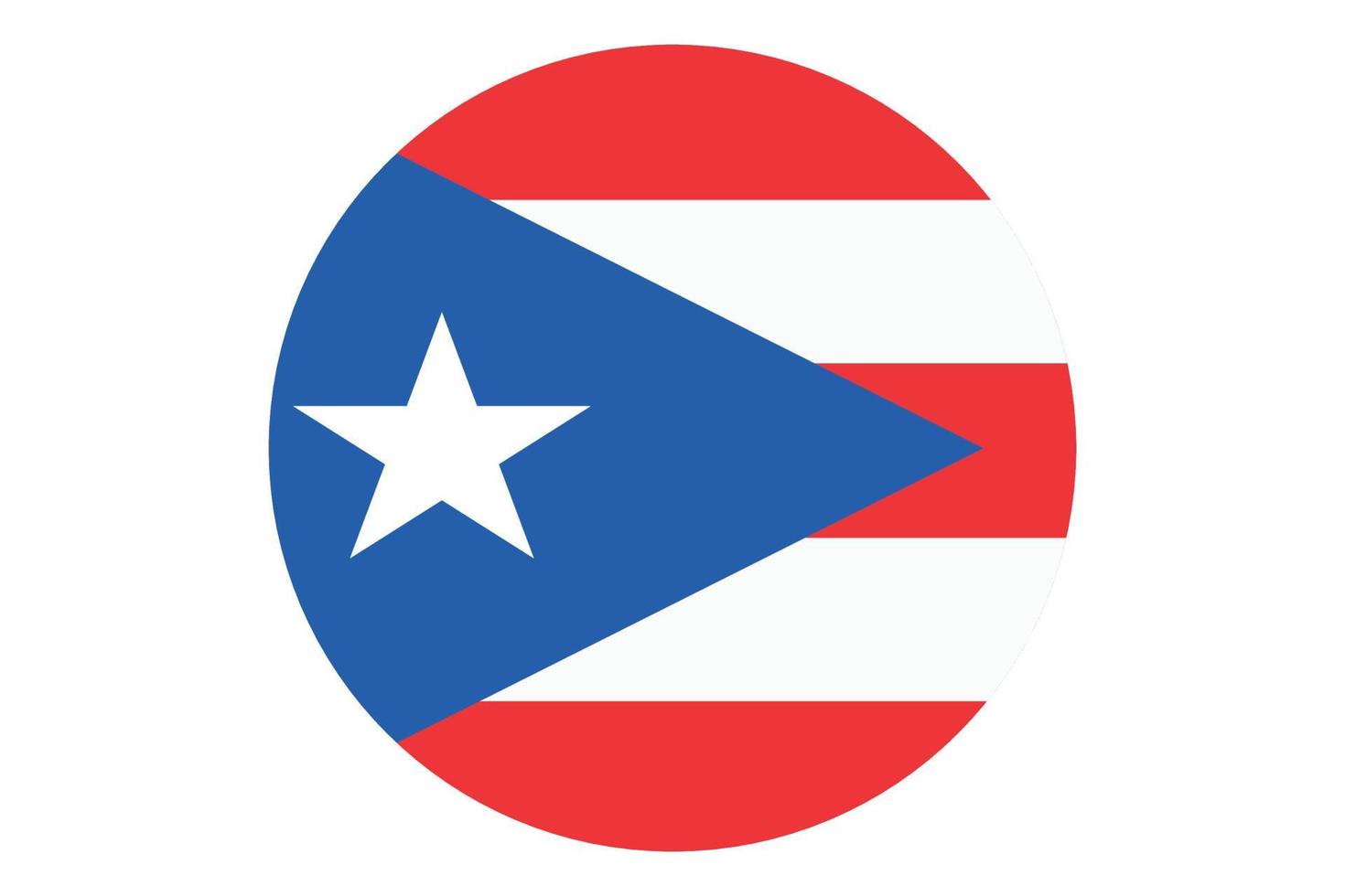 kreis flaggenvektor von puerto rico vektor