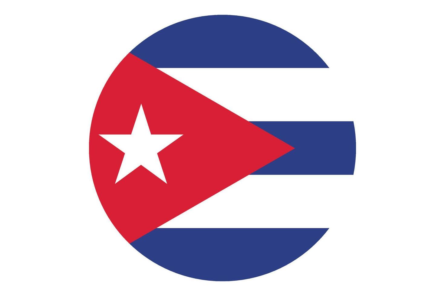 Kreisflaggenvektor von Kuba vektor