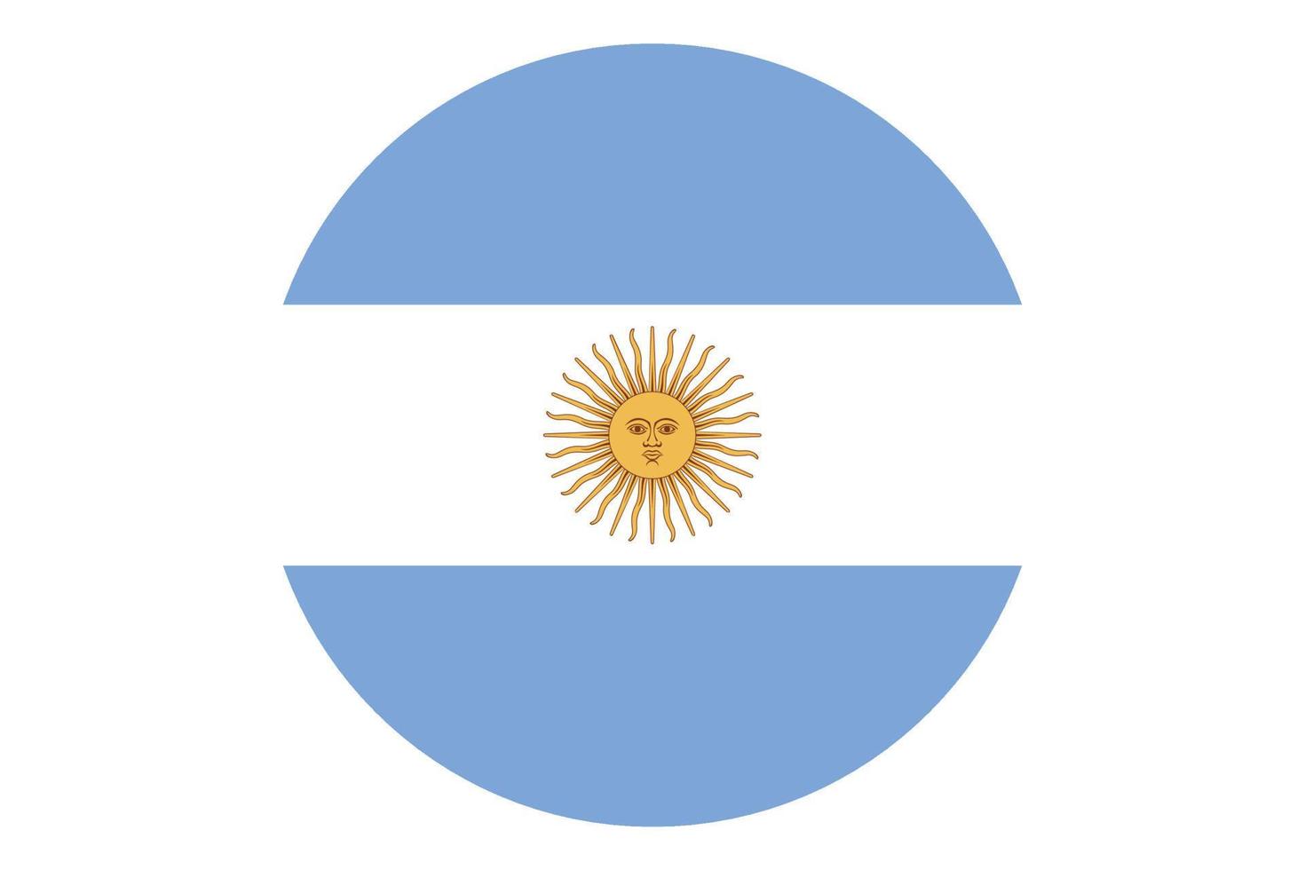 cirkel flagga vektor av argentina