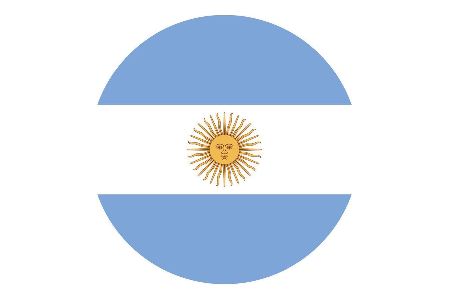 Kreis Flaggenvektor von Argentinien vektor