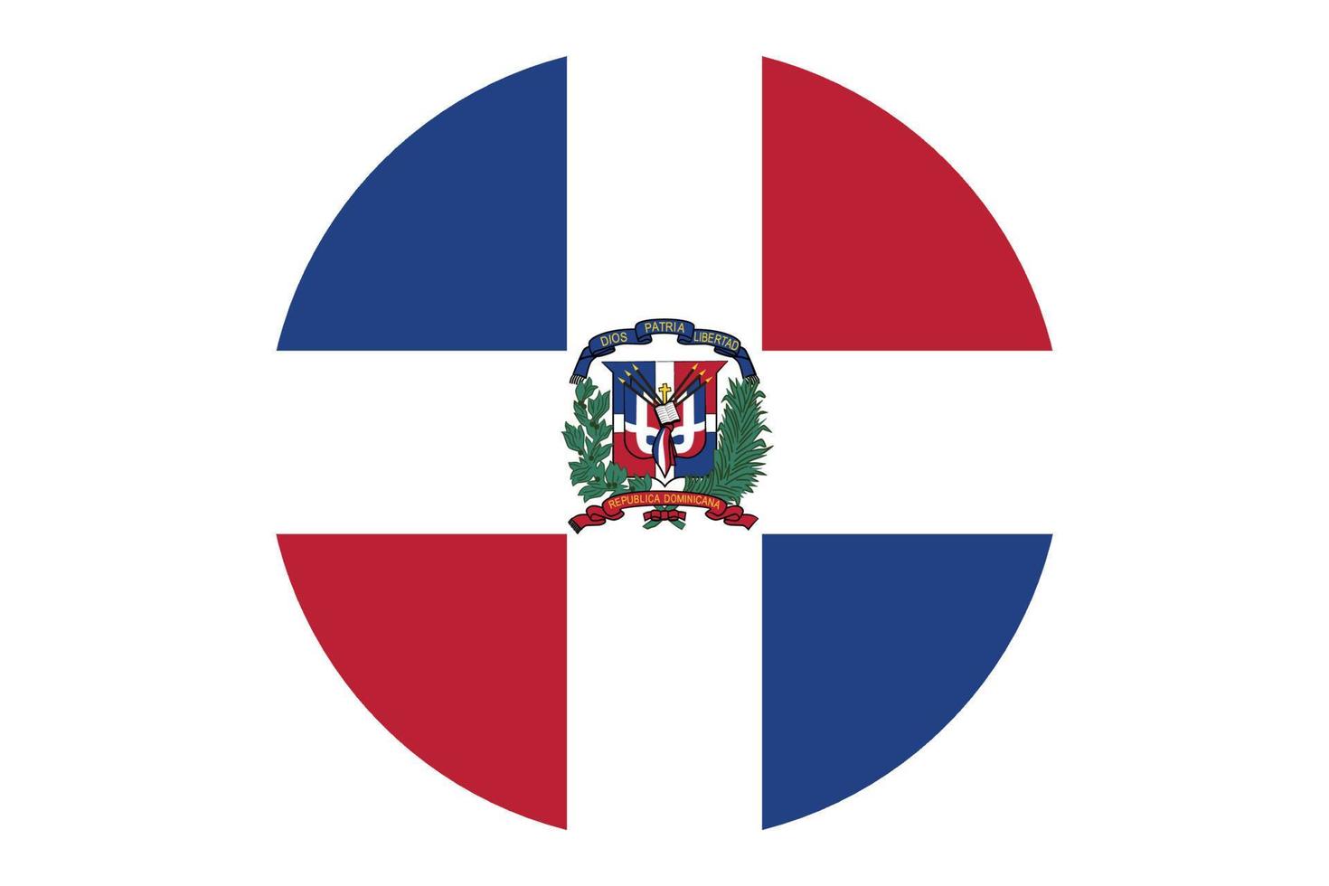 cirkel flagga vektor av Dominikanska republik