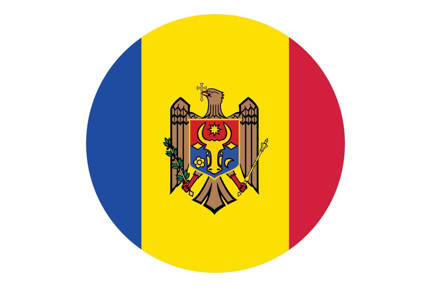 cirkel flagga vektor av moldavien