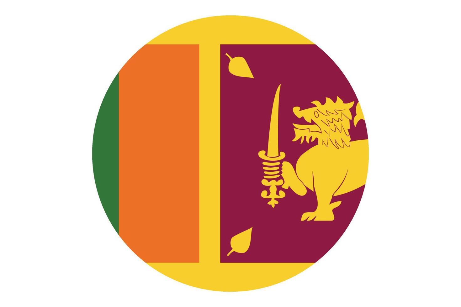 kreis flaggenvektor von sri lanka vektor