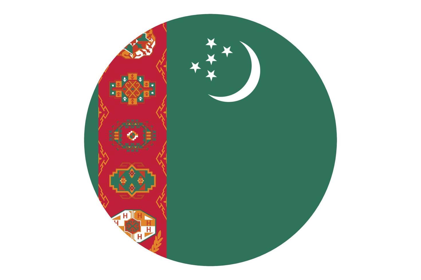cirkel flagga vektor av turkmenistan