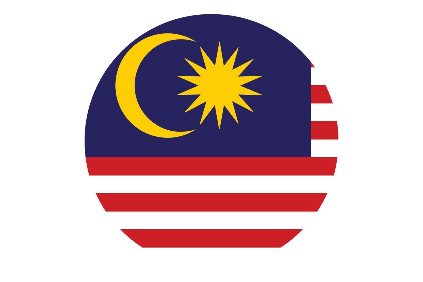 Kreisflaggenvektor von Malaysia vektor