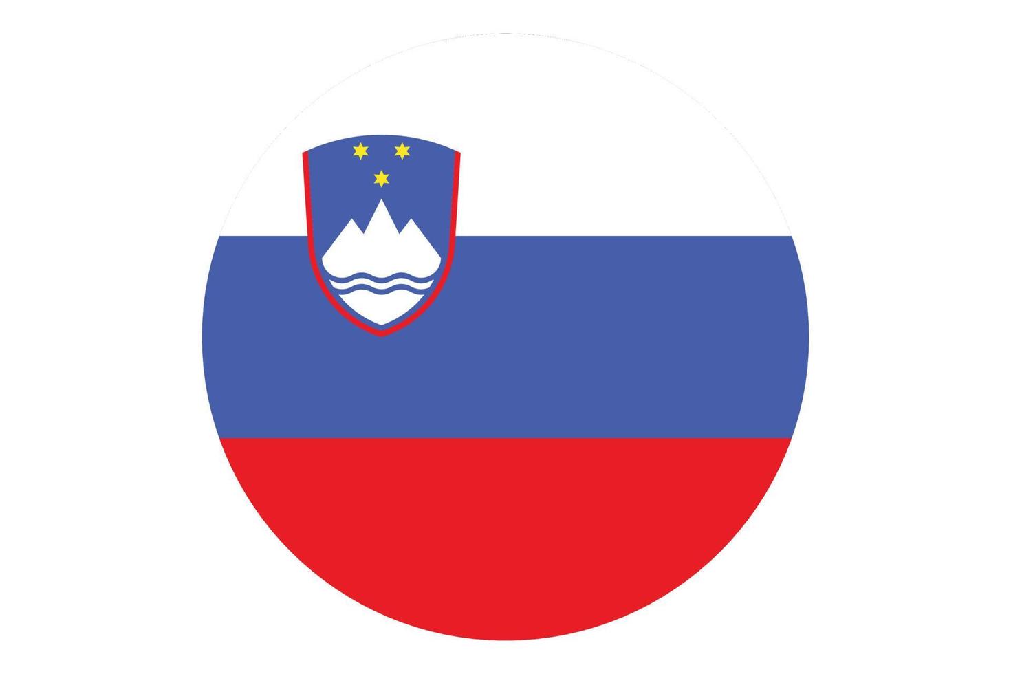 Kreisflaggenvektor von Slowenien vektor