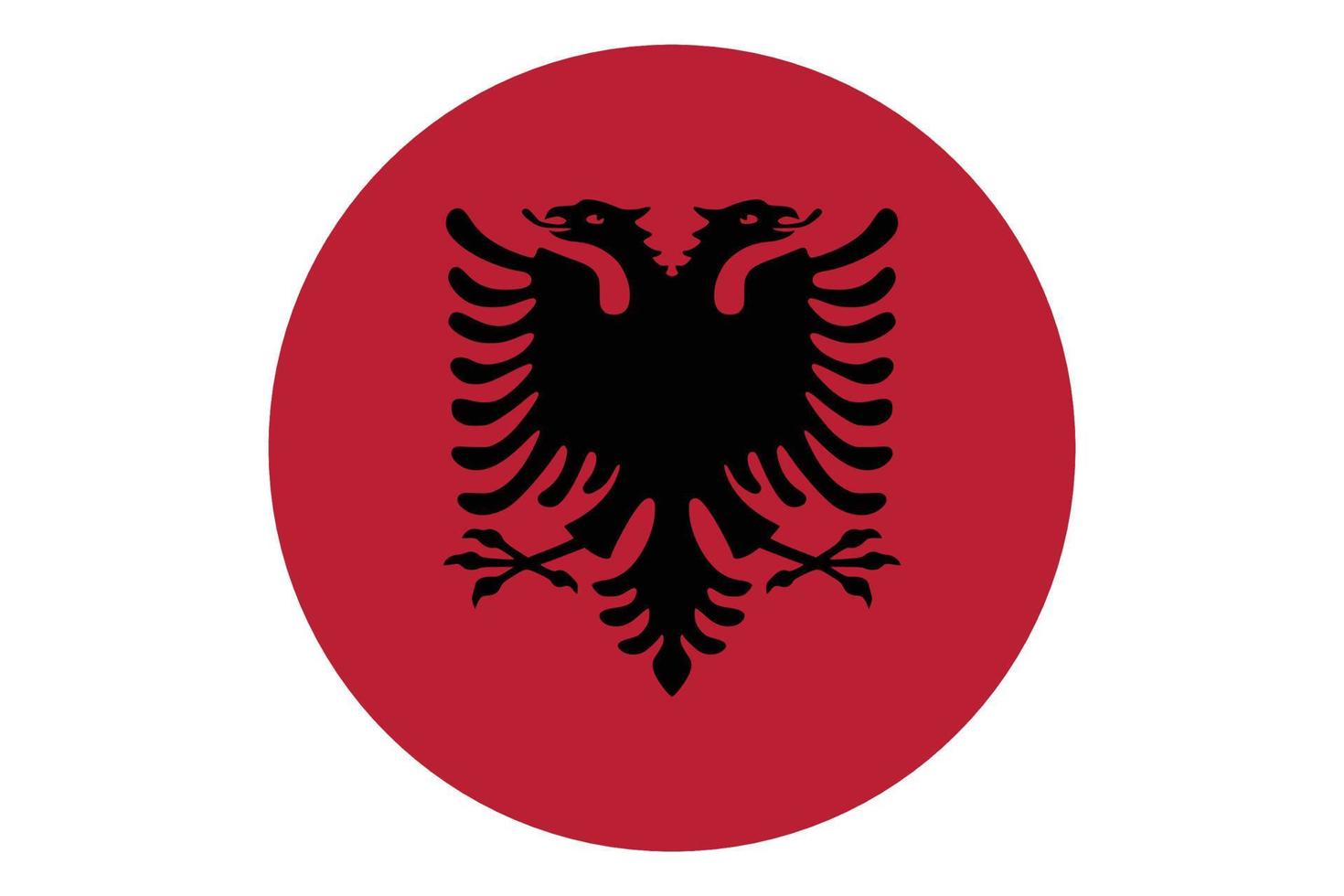 cirkel flagga vektor av albania