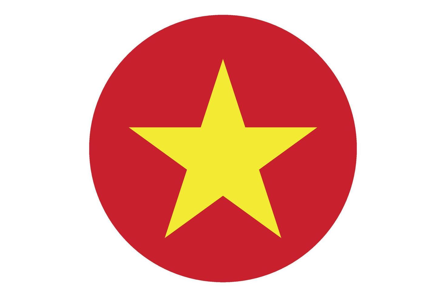 kreis flaggenvektor von vietnam vektor