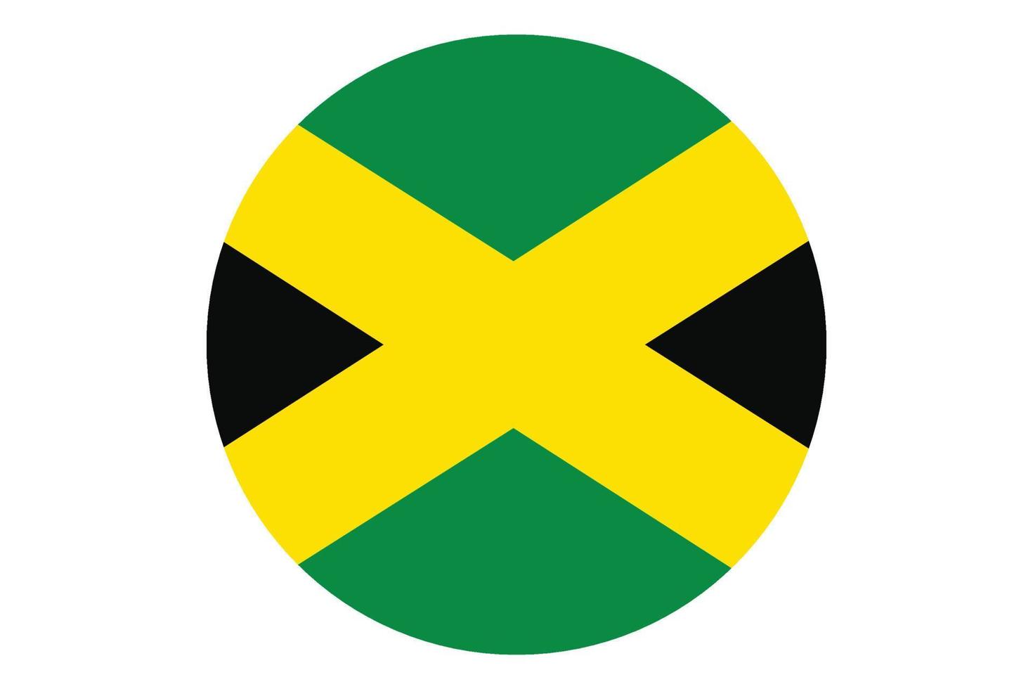 Kreisflaggenvektor von Jamaika vektor
