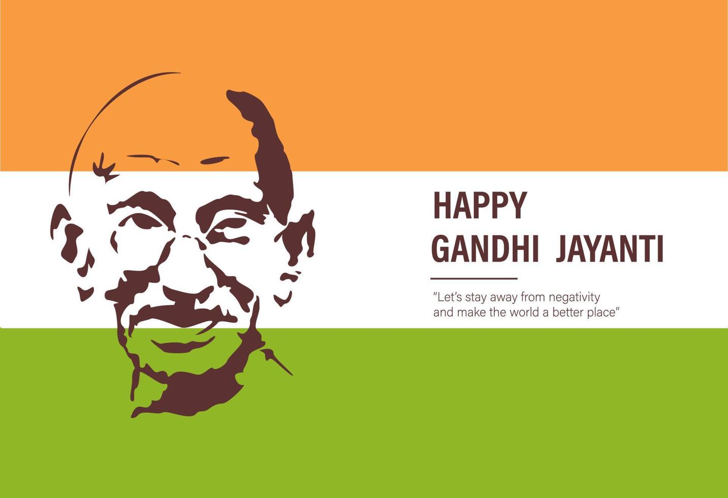 Lycklig gandhi jayanti vektor illustration. mohandas karam chandra gandhi födelsedag.