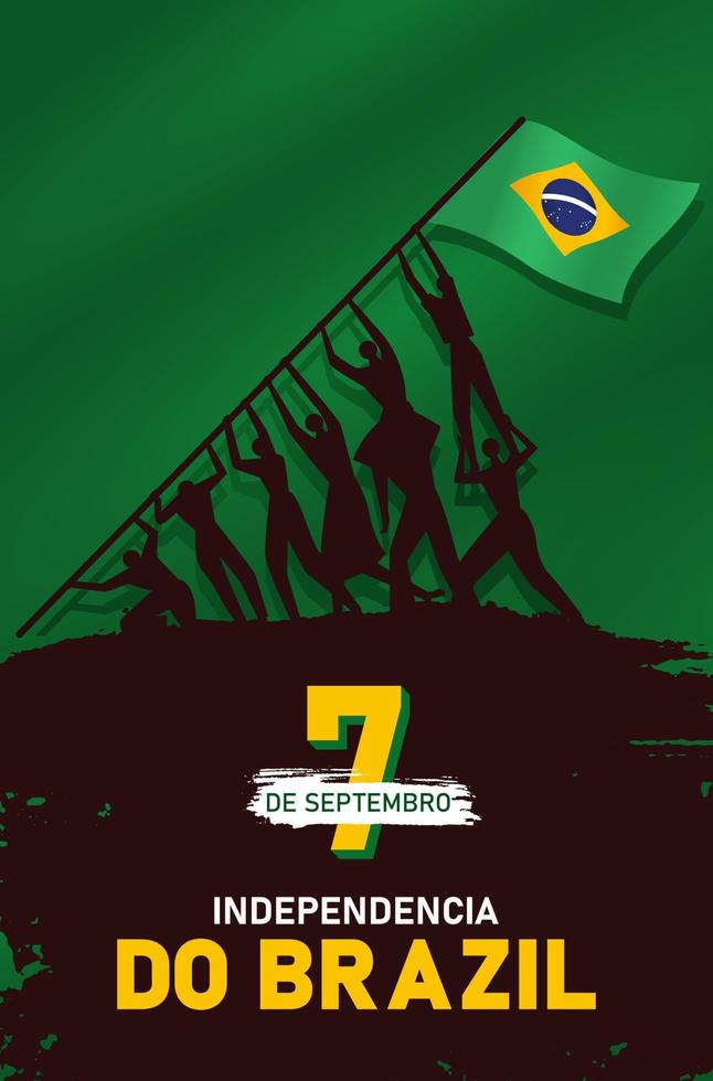 nationaltag oder unabhängigkeitstag design für brasilianische feiervektorillustration. vektor