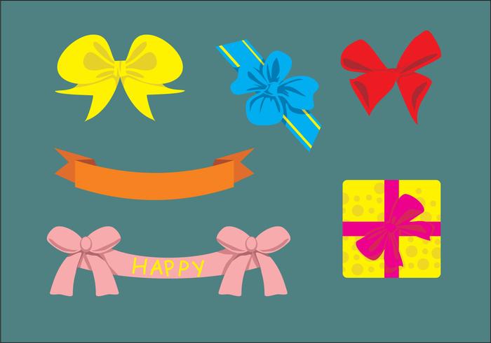 Söt Födelsedag Ribbons Vector