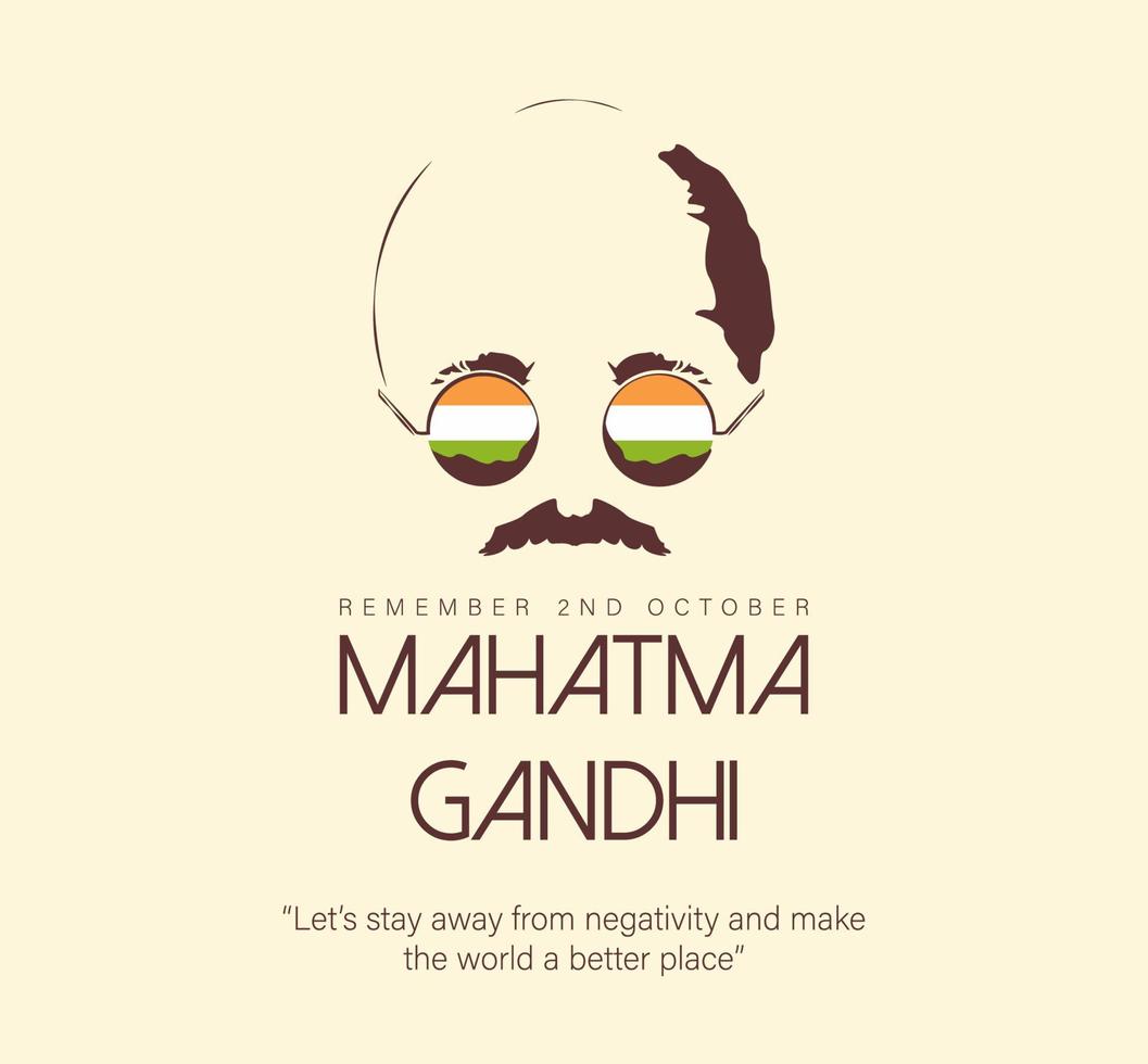 glückliche gandhi jayanti-vektorillustration. mohandas karam chandra gandhi geburtstag. vektor