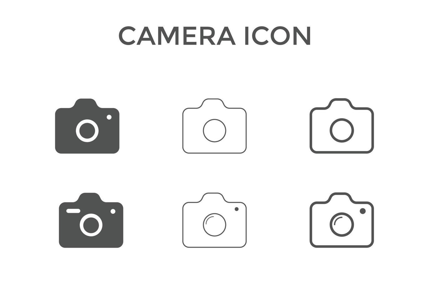 uppsättning av kamera ikoner vektor illustration. Foto kamera symbol för seo, hemsida och mobil appar.