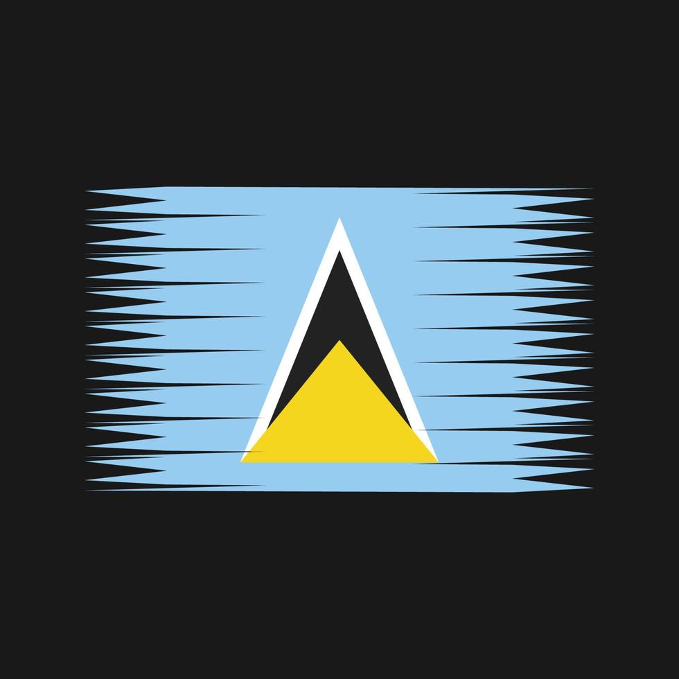 St. Lucia Flaggenvektor. Nationalflagge vektor