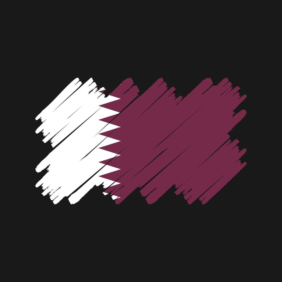 qatar flagga borste. National flagga vektor