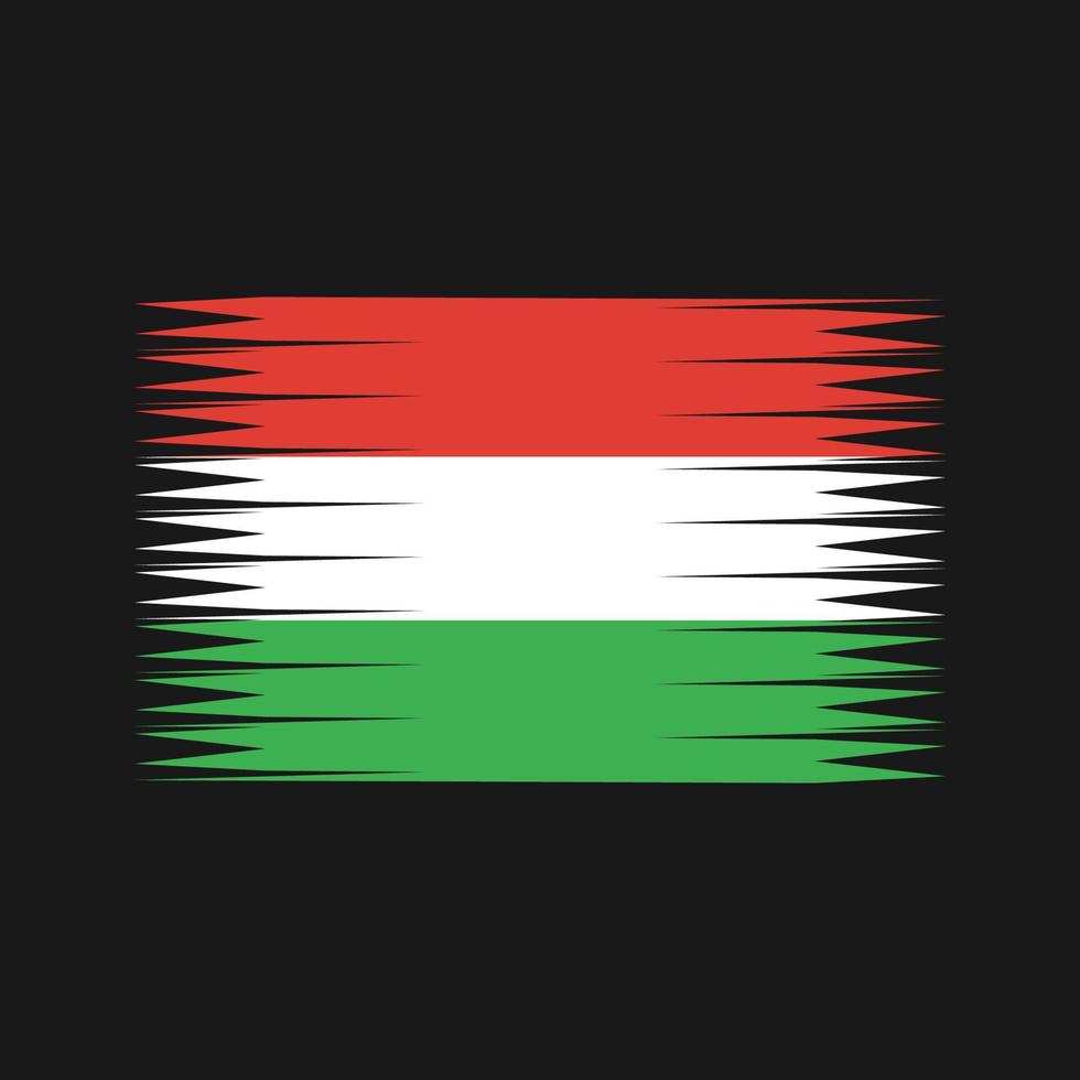 Ungerns flagga vektor. National flagga vektor