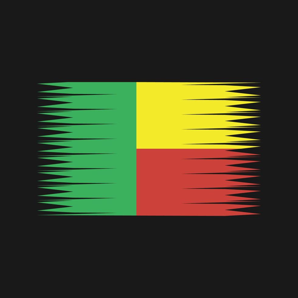 Benin-Flaggenvektor. Nationalflagge vektor