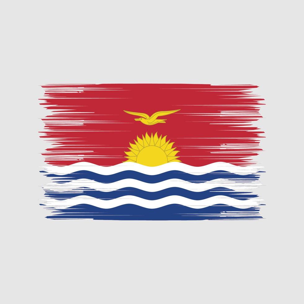 kiribati flagga borste. National flagga vektor