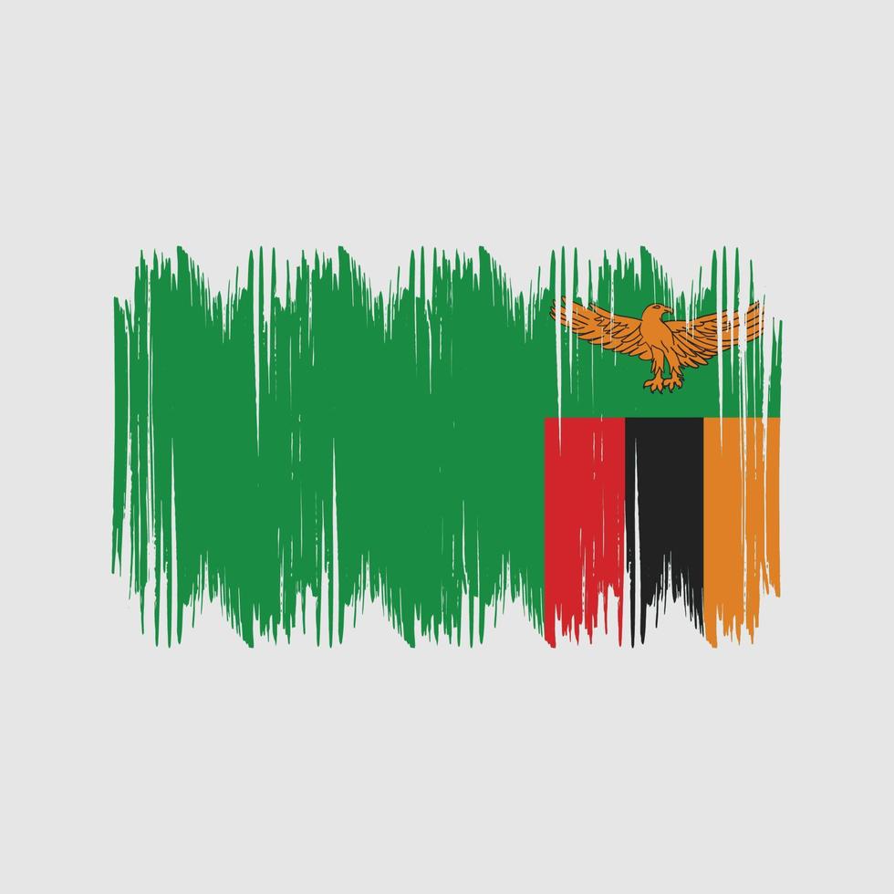 zambia flagga buske slag. nationell flagga vektor