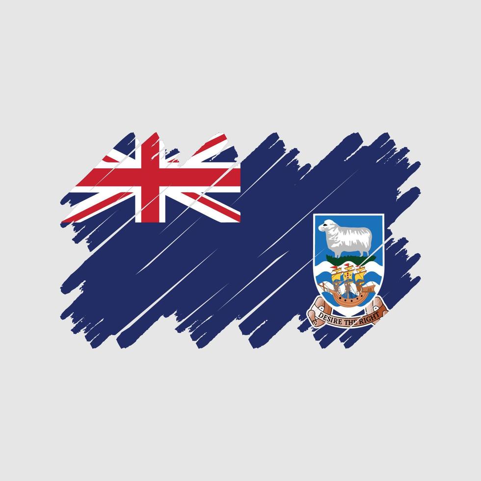 falklandsöarna flaggborste. National flagga vektor