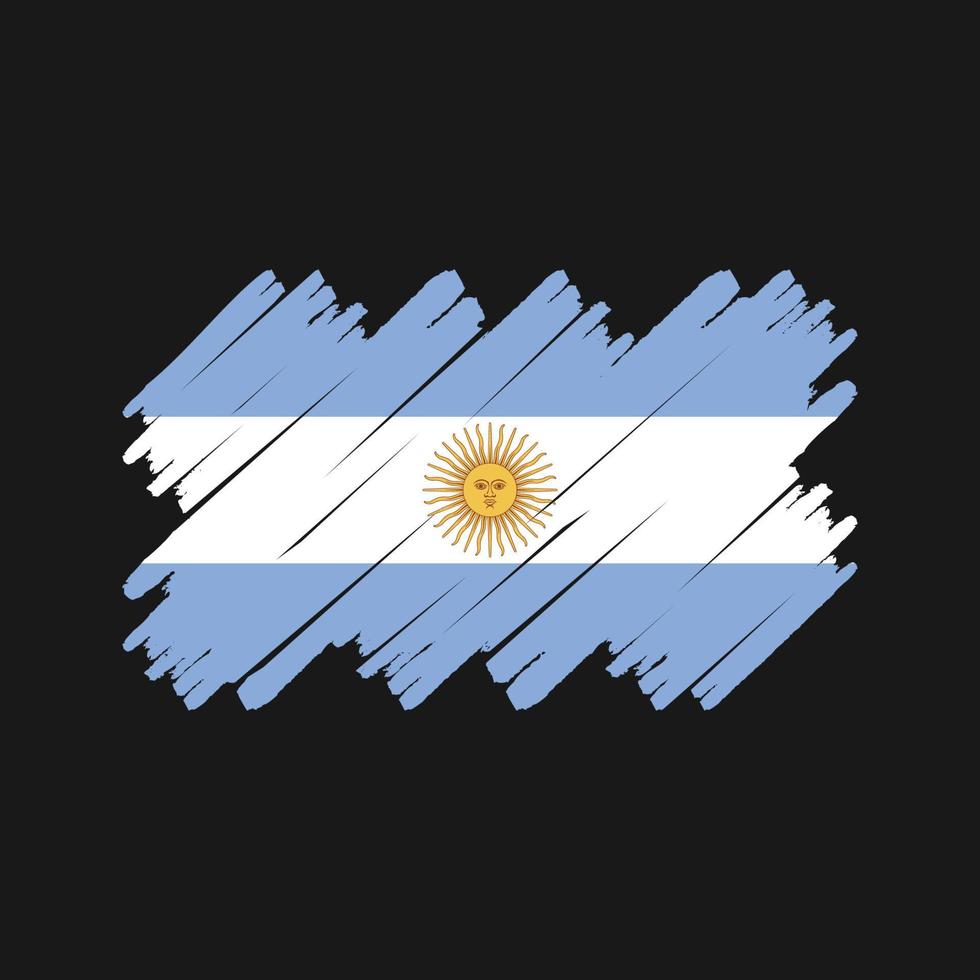 Bürste der argentinischen Flagge. Nationalflagge vektor