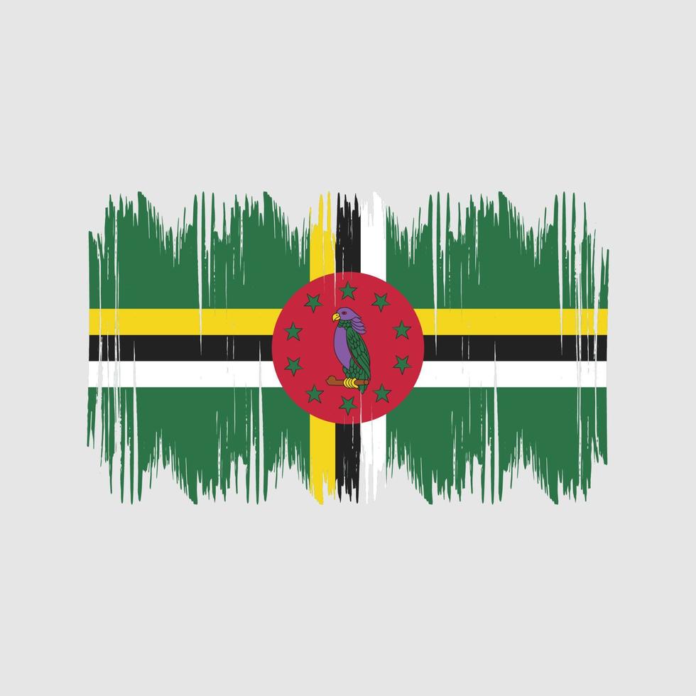 Buschstriche der Dominica-Flagge. Nationalflagge vektor