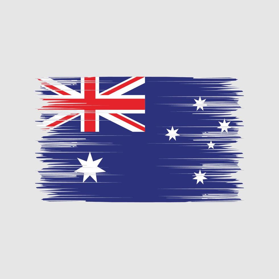 Bürste der australischen Flagge. Nationalflagge vektor