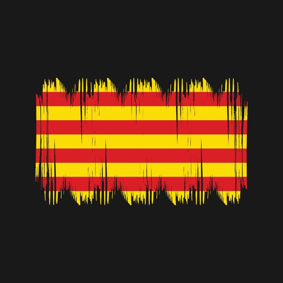 catalonia flagga buske slag. nationell flagga vektor