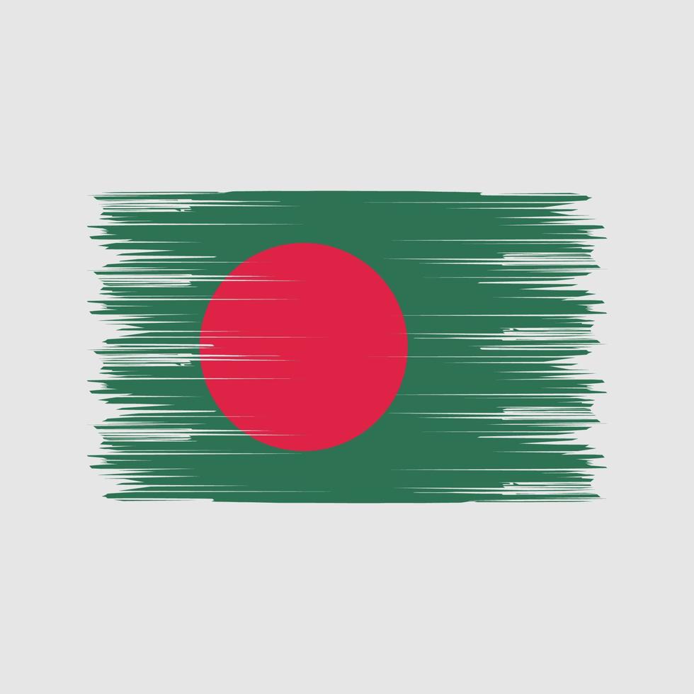 bangladesh flaggborste. National flagga vektor