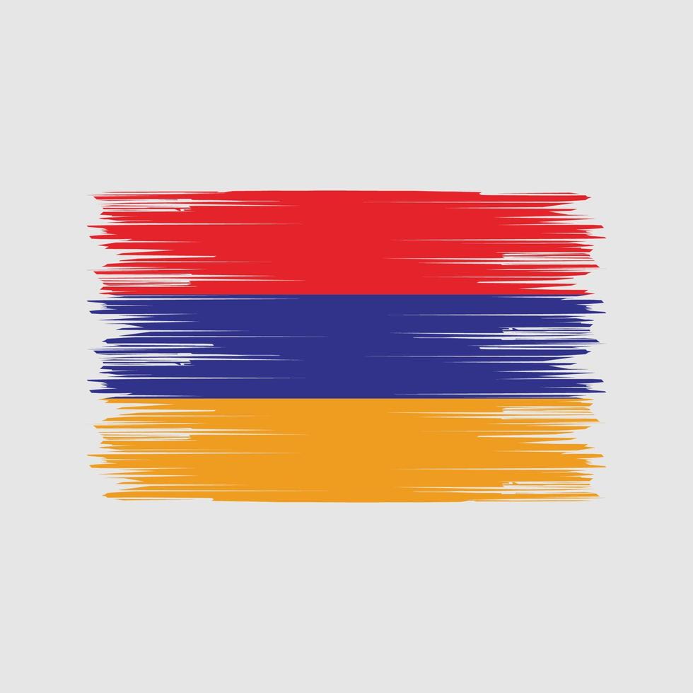 armenien flaggborste. National flagga vektor