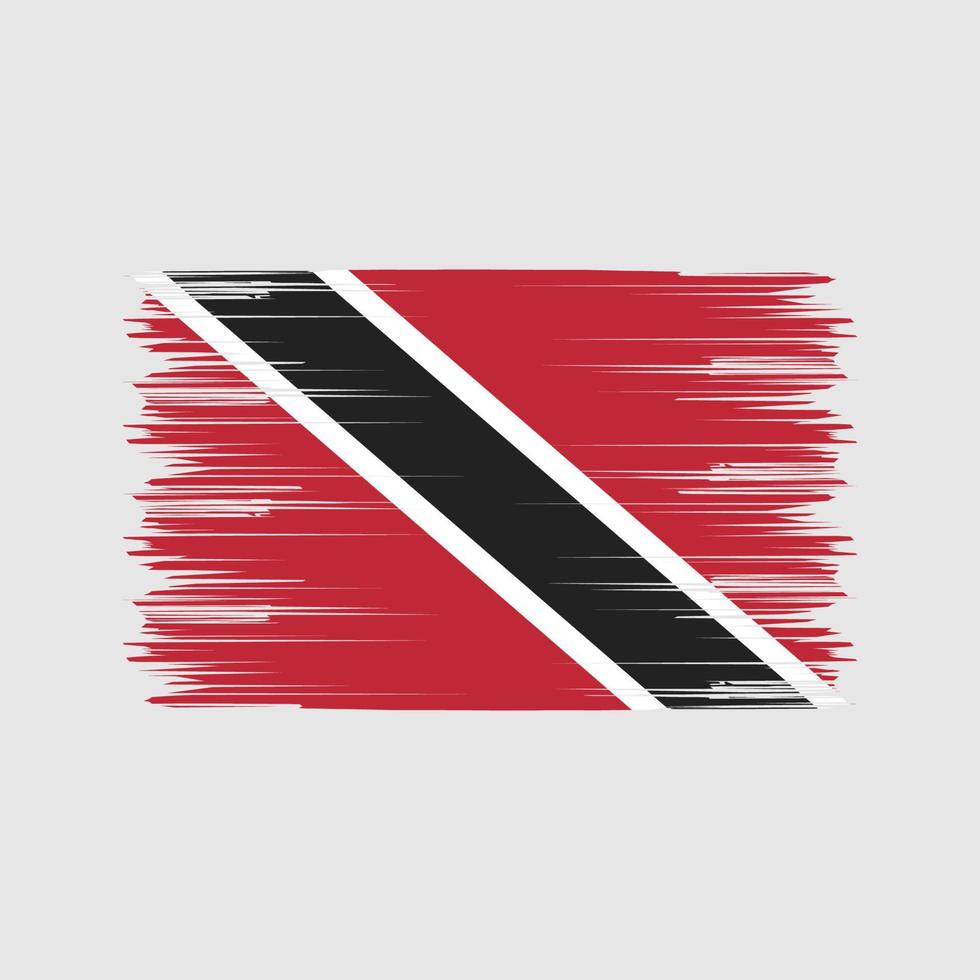 Flaggenbürste von Trinidad und Tobago. Nationalflagge vektor