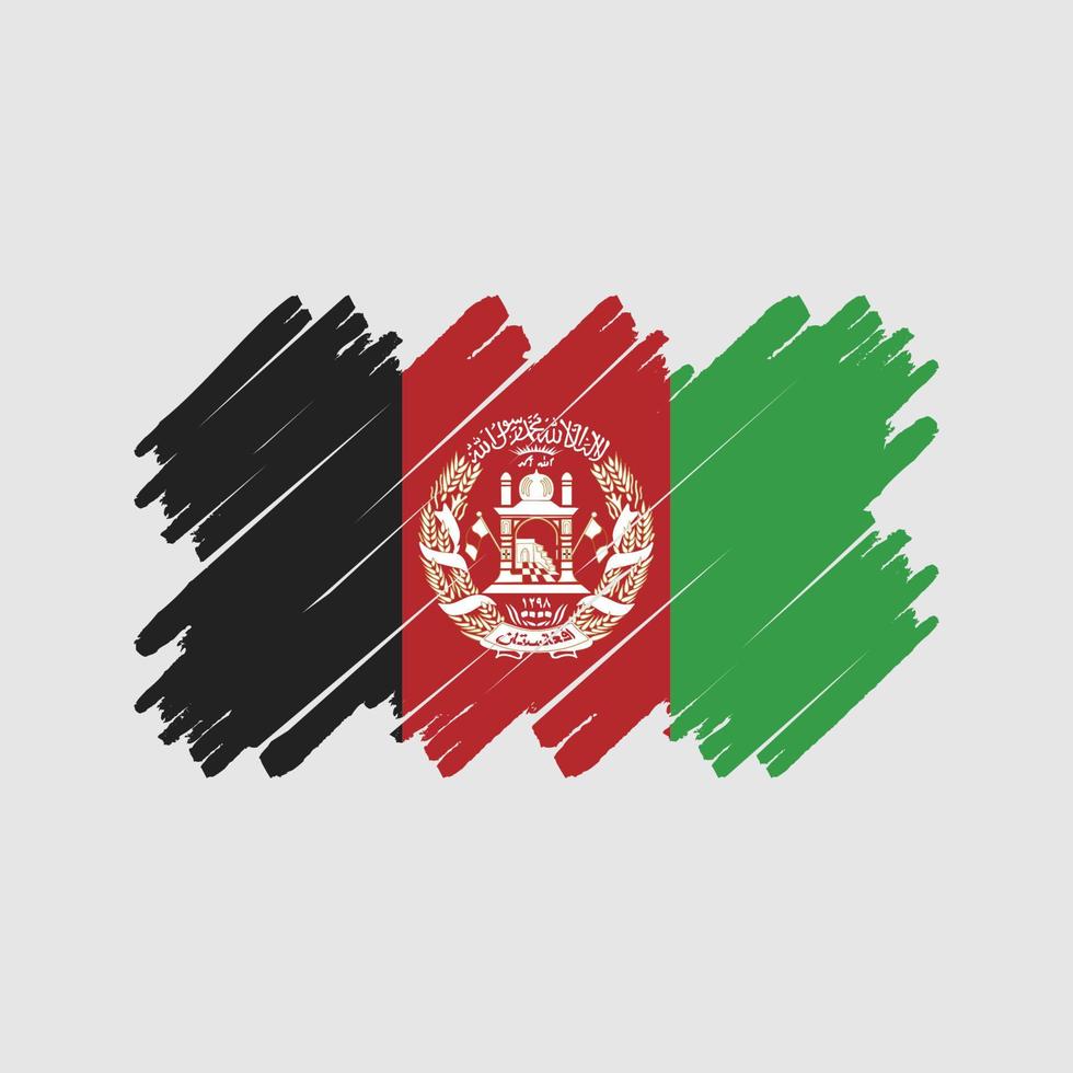 afghanistan flagga borste. National flagga vektor