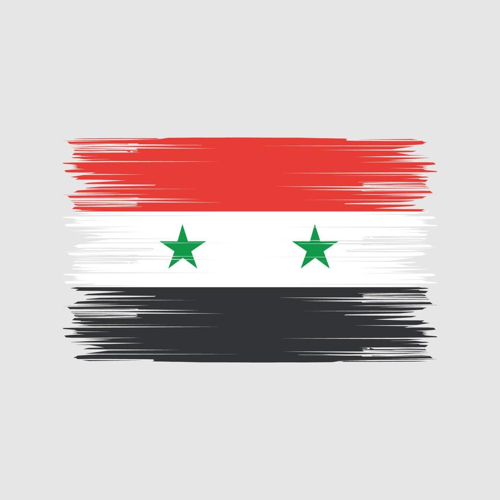 syrien flaggborste. National flagga vektor