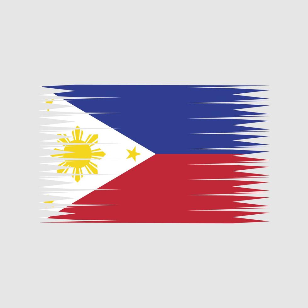 philippinischer Flaggenvektor. Nationalflagge vektor