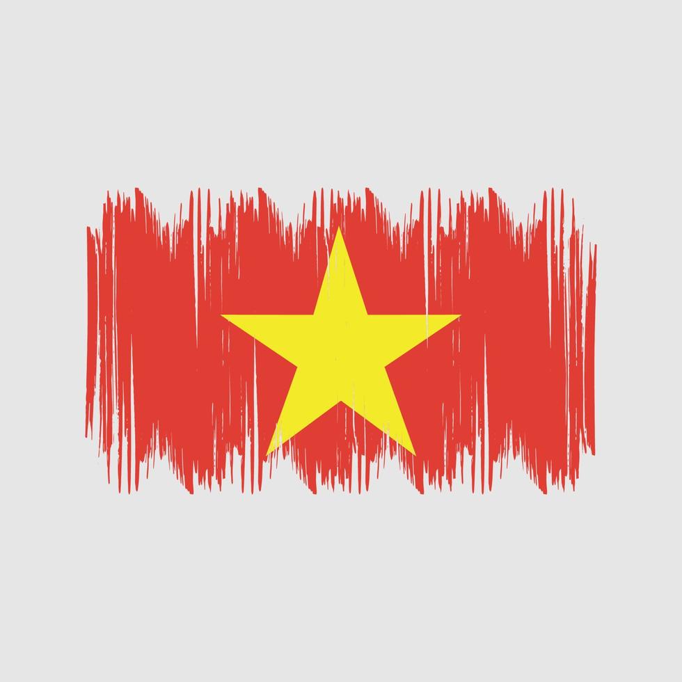 vietnam flagga buske slag. nationell flagga vektor