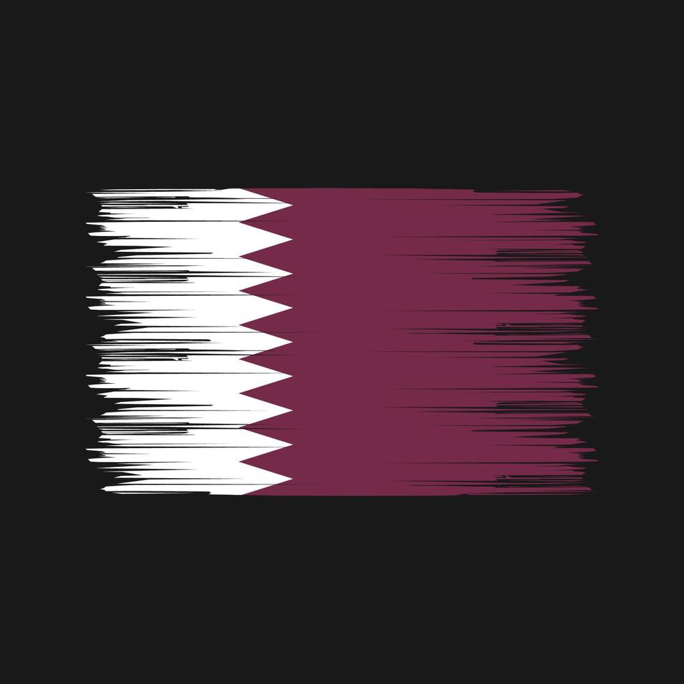 Bürste der Katar-Flagge. Nationalflagge vektor