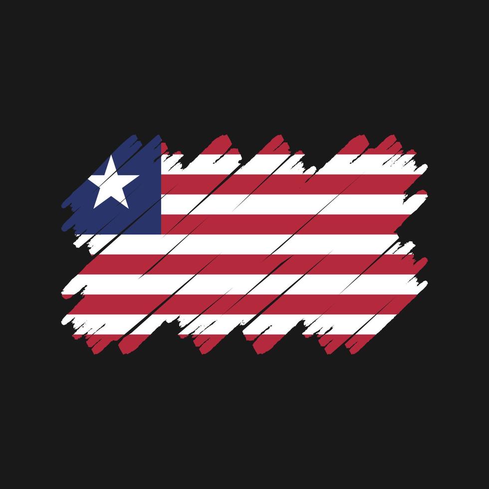 Bürste der Liberia-Flagge. Nationalflagge vektor