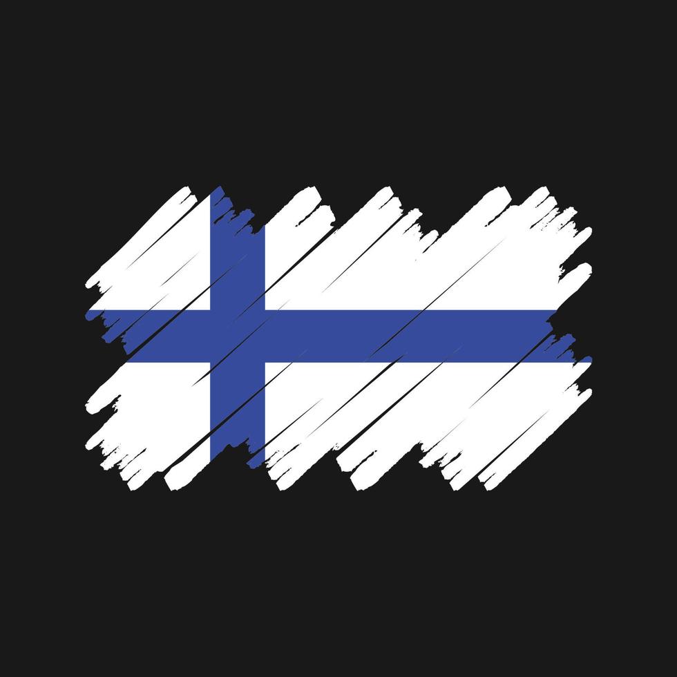 finlands flaggborste. National flagga vektor