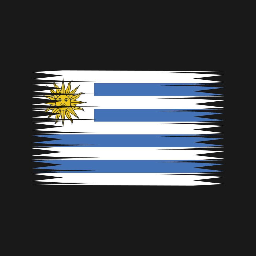 Uruguay-Flaggenvektor. Nationalflagge vektor