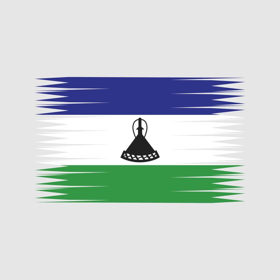 lesotho flagga vektor. National flagga vektor