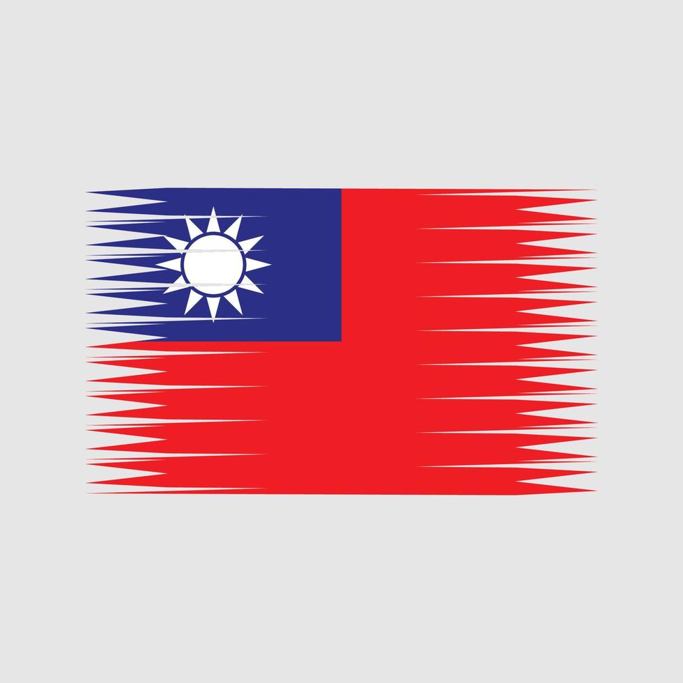 Vektor der Taiwan-Flagge. Nationalflagge