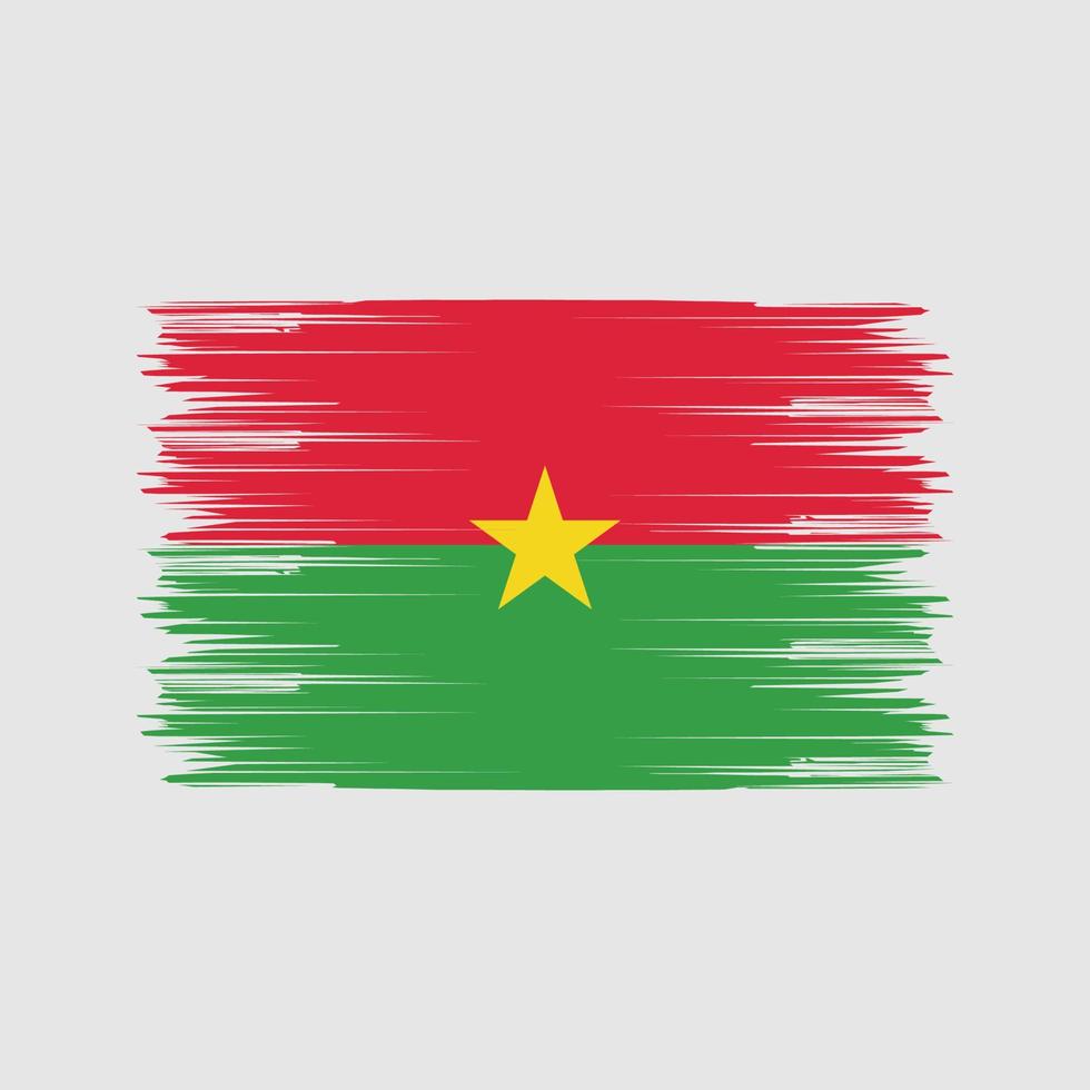 burkina faso flaggborste. National flagga vektor