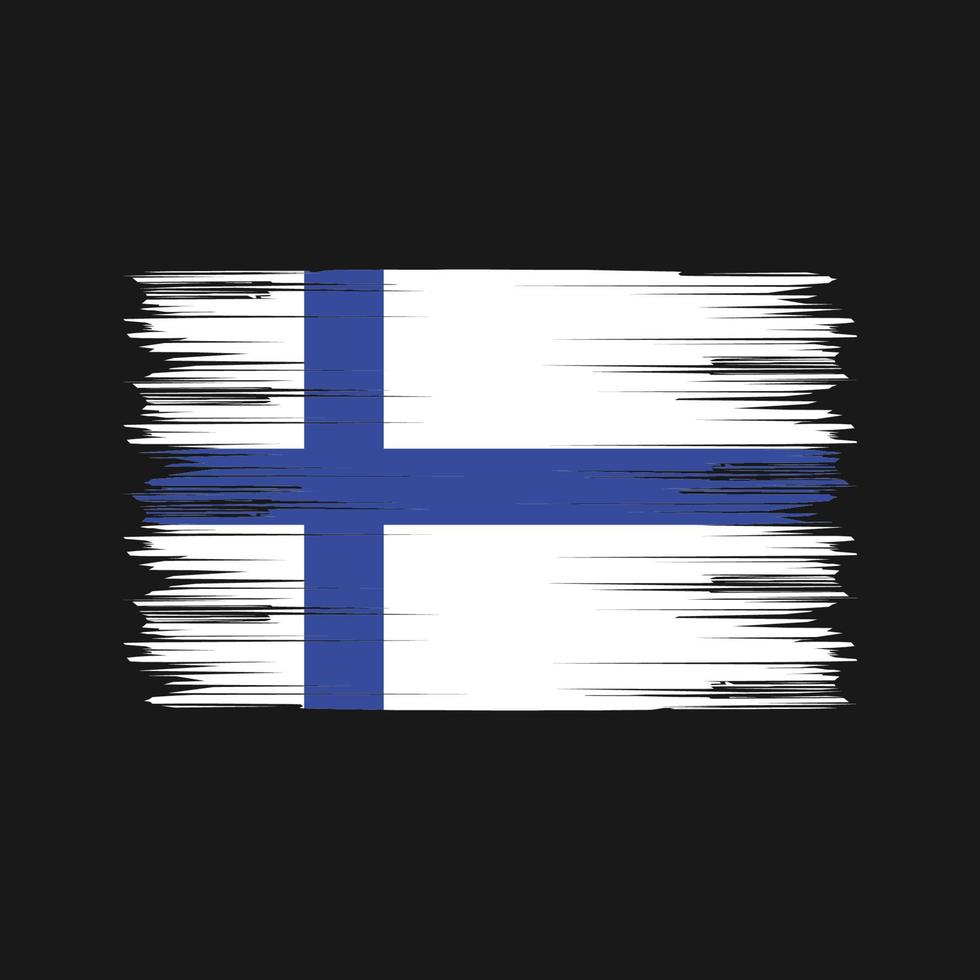 finlands flaggborste. National flagga vektor