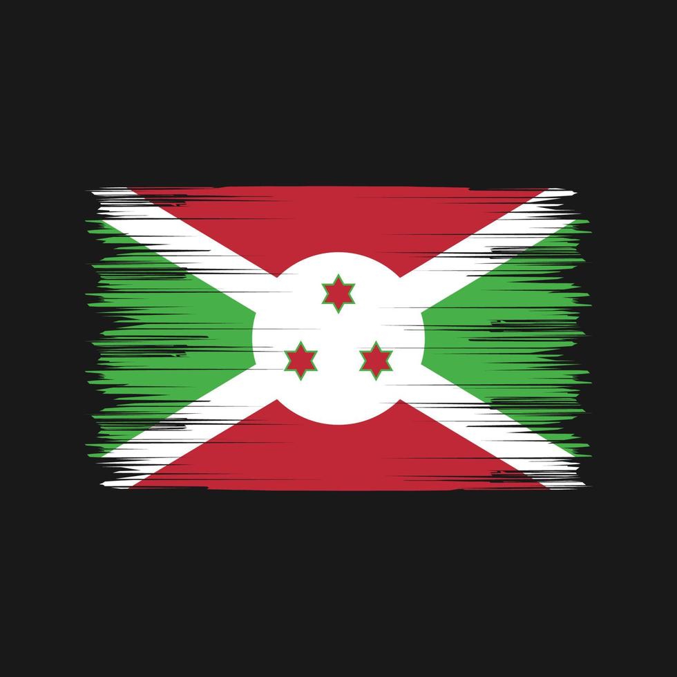 Bürste der Burundi-Flagge. Nationalflagge vektor