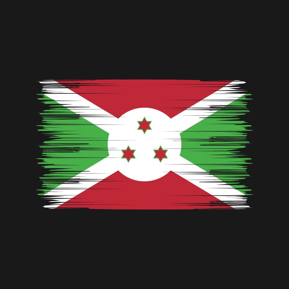 burundi flaggborste. National flagga vektor