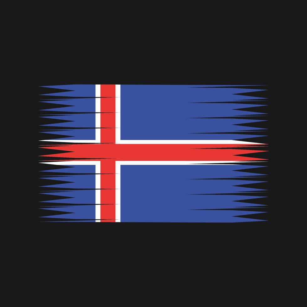 islands flagga vektor. National flagga vektor