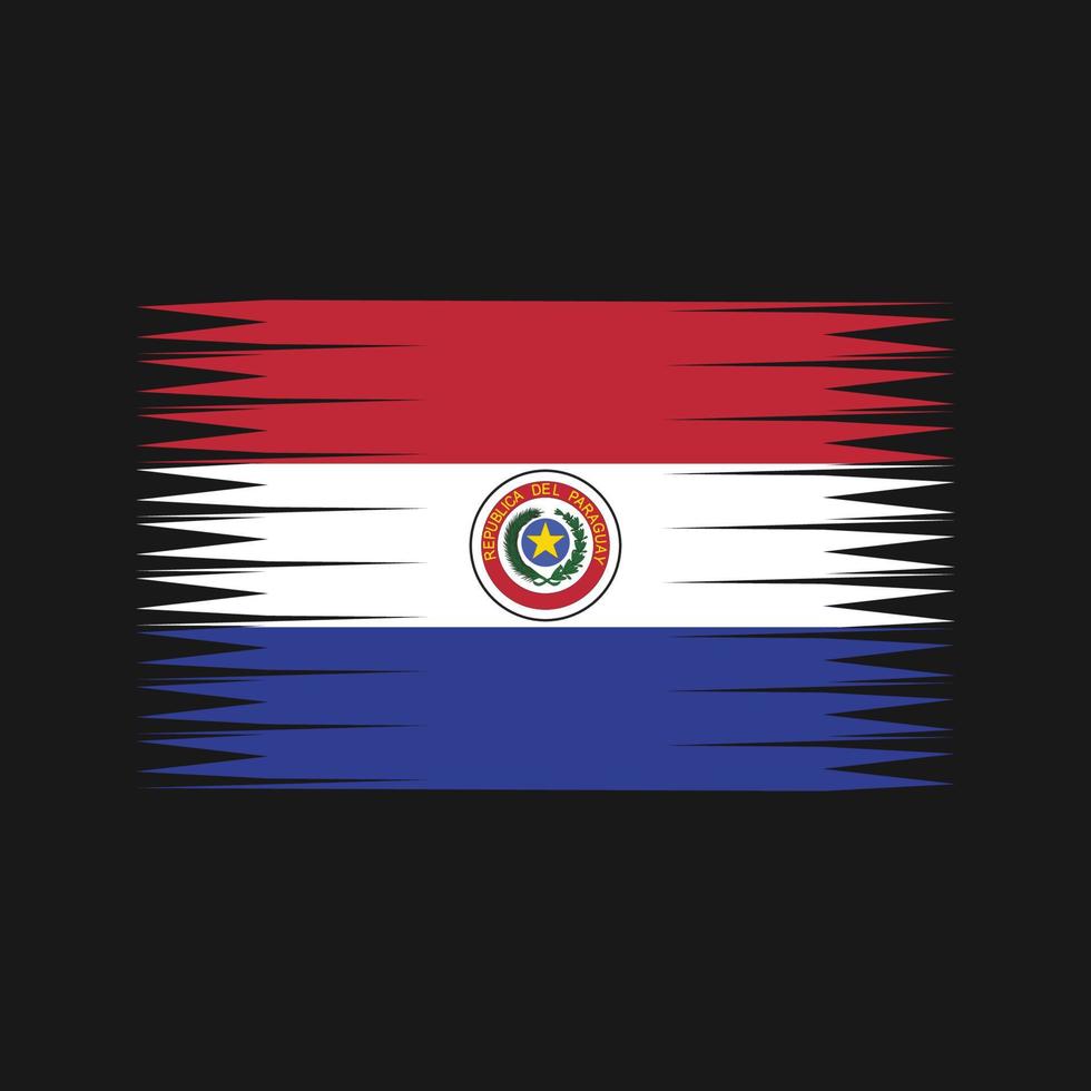 Paraguay-Flaggenvektor. Nationalflagge vektor