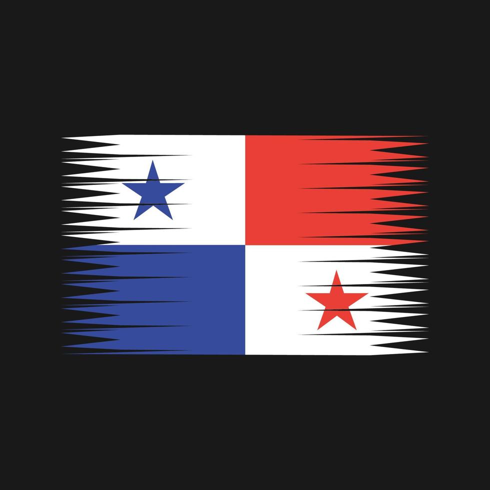 Panama flagga vektor. National flagga vektor