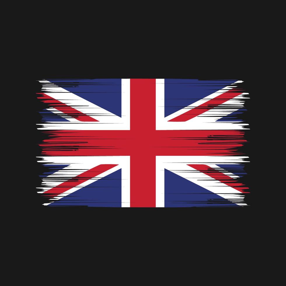 Flaggenbürste des Vereinigten Königreichs. Nationalflagge vektor